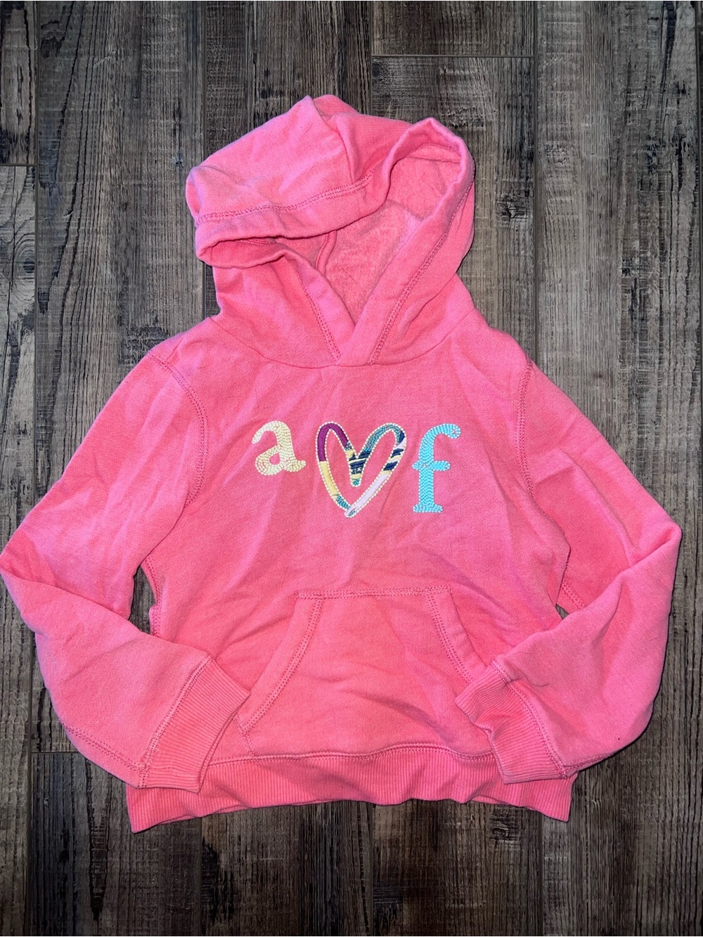 Abercrombie Kids Pink Kids Hoodie with Heart Logo